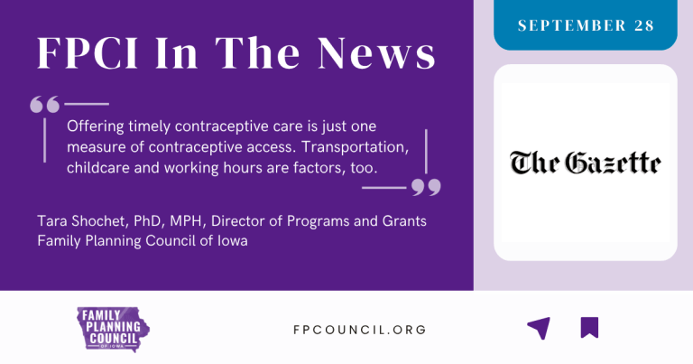 FPCI in the News: Our Study on Access to Contraception Informs Coverage in The Gazette